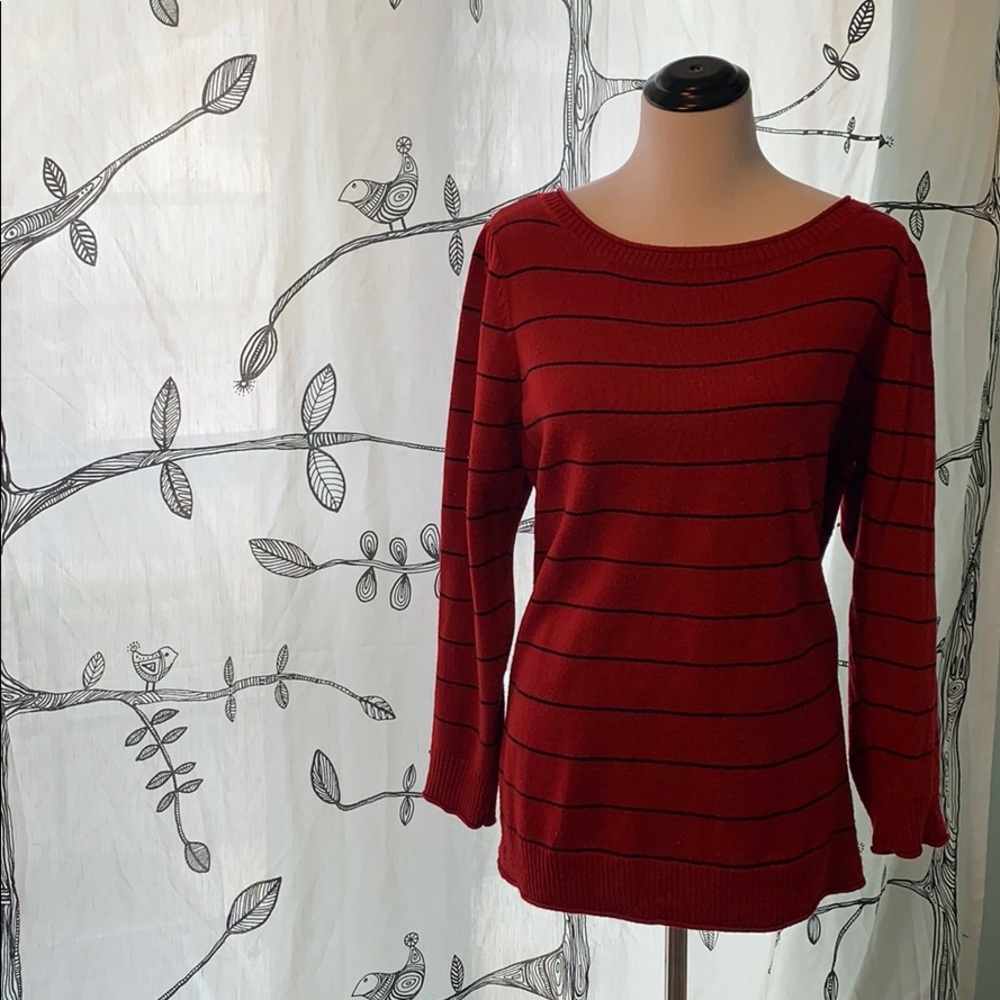 Avenue  ||  Red and black striped Sweater